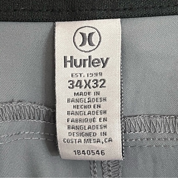 Hurley Men's Hybrid Pant Fit 4 Way Stretch Elastic Waistband Pockets Size 34x32 - Picture 7 of 14
